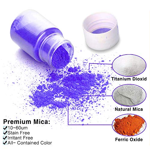 JEMESI Naturale Pigmenti Coloranti, Mica Powder 10g*20 Colori Polvere. –