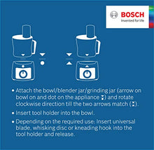 Carica l&#39;immagine nel visualizzatore di Gallery, Bosch MCM3501M MultiTalent 3-Robot da Cucina Compatto, 800 W, Plastica,...