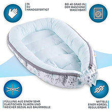 Carica l'immagine nel visualizzatore di Gallery, riduttore lettino neonato antisoffoco - 90 x 50 cm, Bianco Grigio Con Stelle