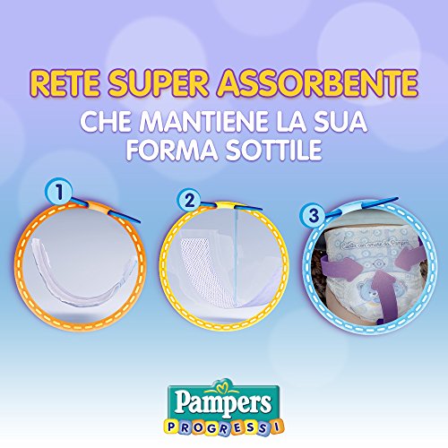 Pampers Progressi & Fit Prime Maxi Taglia 4 (7-18 Kg) - 126 Pannolini, Super Assorbenti, Morbidi, Con Omaggio Fitprime Smart