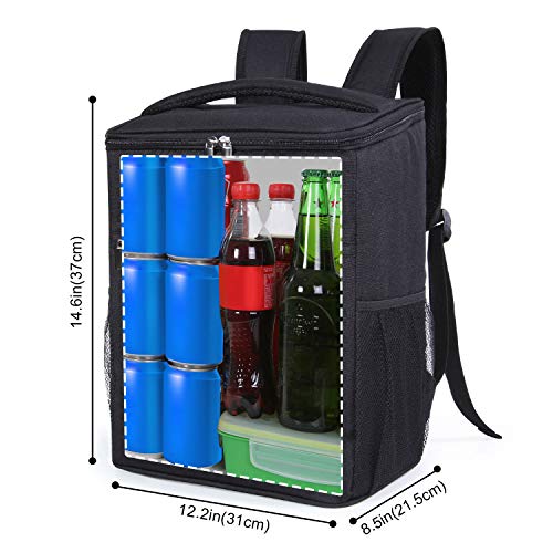 Lifewit 20L Zaino Termico Borsa Termica Porta Pranzo Frigo Nero