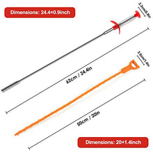 Carica l'immagine nel visualizzatore di Gallery, Senhai 7 Confezione Drain Snake, 20 Pollici di Scarico dei Capelli Clog... - Ilgrandebazar