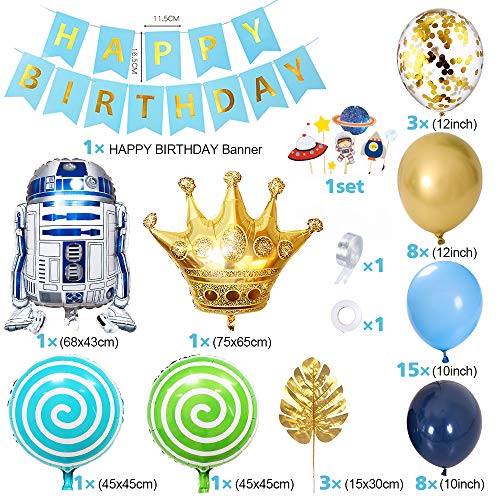 Kit Decorazioni Compleanno 125 Pezzi - Banner, Palloncini, Piatti, Tovaglie Per Feste Bambini - Foto 8