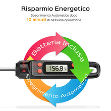 Carica l'immagine nel visualizzatore di Gallery, Habor Termometro Cucina, Digitale da Cucina con 5S Lettura Black - Ilgrandebazar