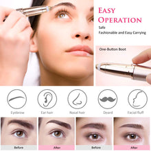 Carica l'immagine nel visualizzatore di Gallery, Epilatore Sopracciglia Donna, Flawless Indolore Brows Trimmer, LED x1., Oro - Ilgrandebazar