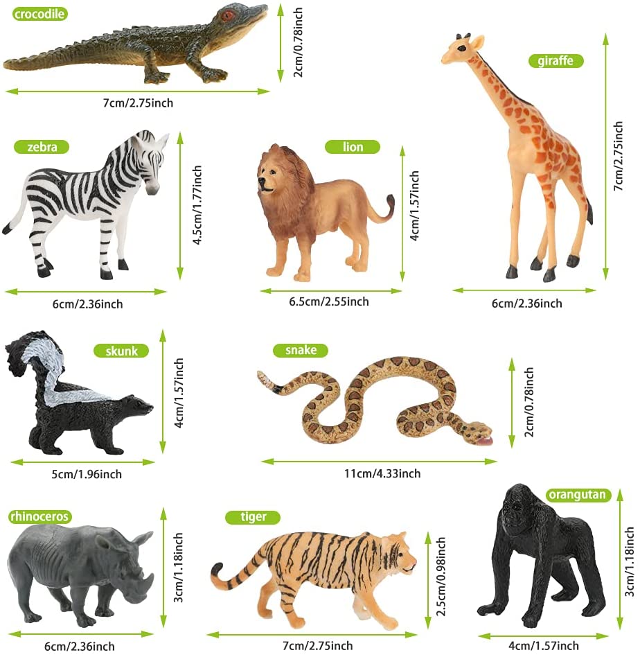 Puzzle tangram. set di tangram animali selvatici e da fattoria. puzzle