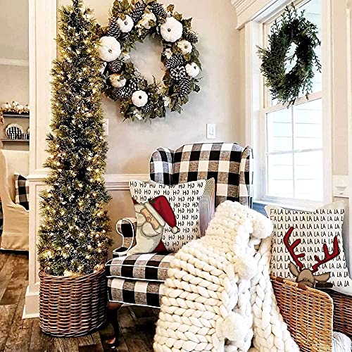 Natale Cuscini Divano 4 Pack Christmas Serie Cotone Biancheria