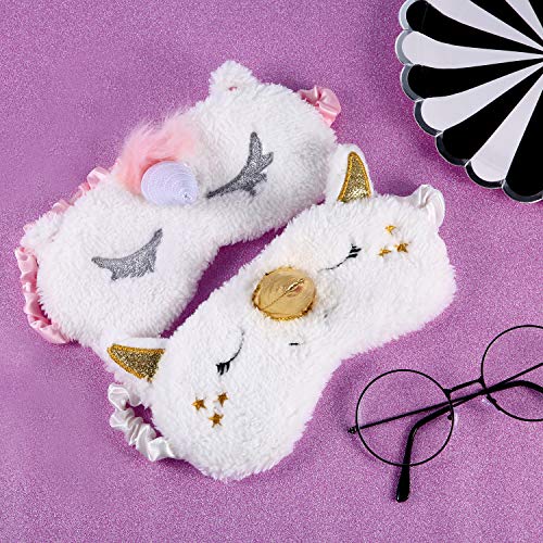 4 Pezzi Maschere Per Dormire In Peluche Morbido - Simpatiche Bende Per Occhi Antiluce Per Bambine E Donne