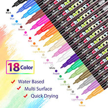 Carica l'immagine nel visualizzatore di Gallery, RATEL Pennarelli a Vernice acrilica, 18 Colori Premio Impermeabile 18 Pezzi