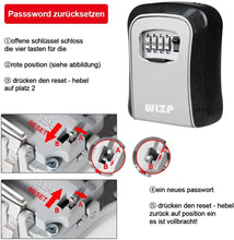 Carica l'immagine nel visualizzatore di Gallery, Cassetta di Sicurezza per Chiavi, Codice di azzeramento della cassetta di sicurezza con chiave portatile, adatto per casa, fabbrica, azienda di decorazione, regalo - 2 X portachiavi