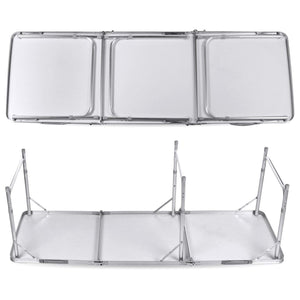 Nestling® Alluminio Tavolino da 180 x 60 x 70cm, Tavolo 1,8 m + 6 sedie