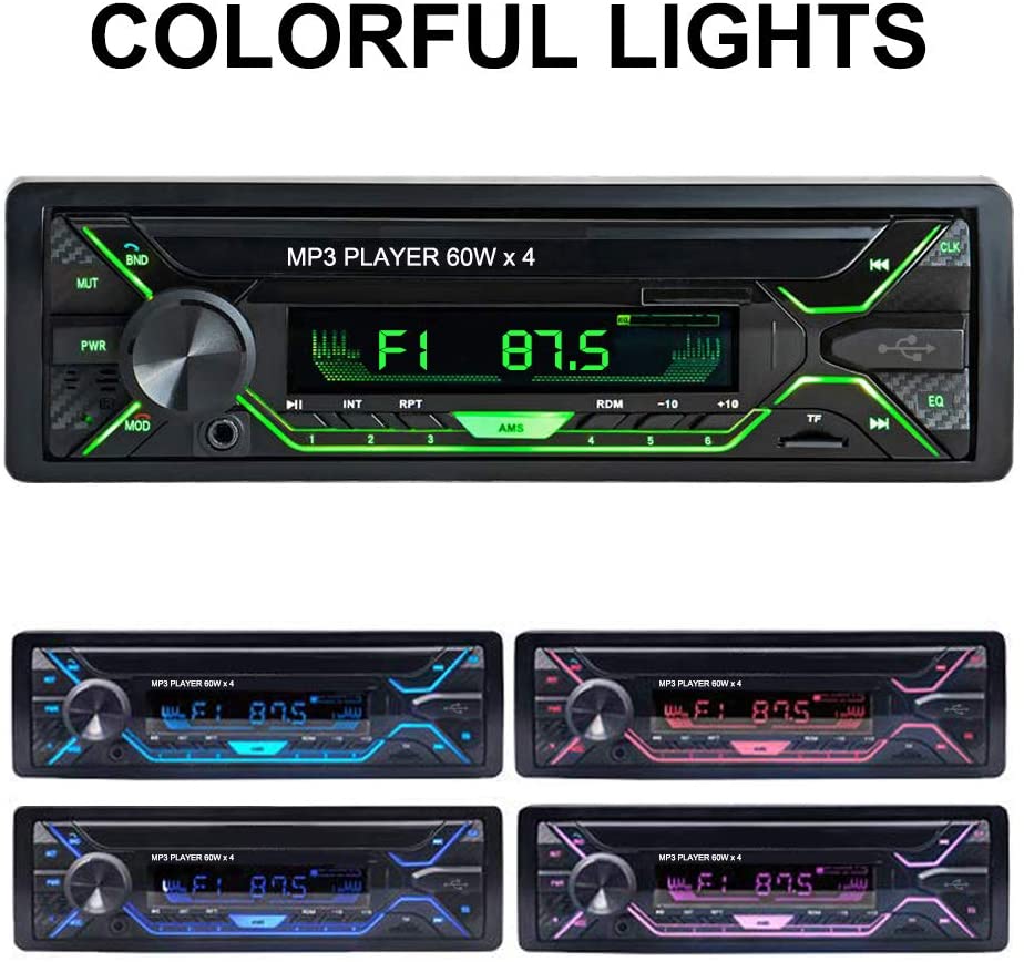 Aigoss Autoradio Bluetooth Stereo Auto Din Car Radio FM