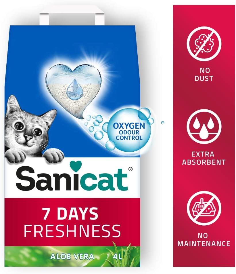Sanicat Lettiera Classic Con Aloe Vera | Controllo Odori 7 Giorni | 4L Per Gatti | Assorbente E Ipoallergenica - Foto 2