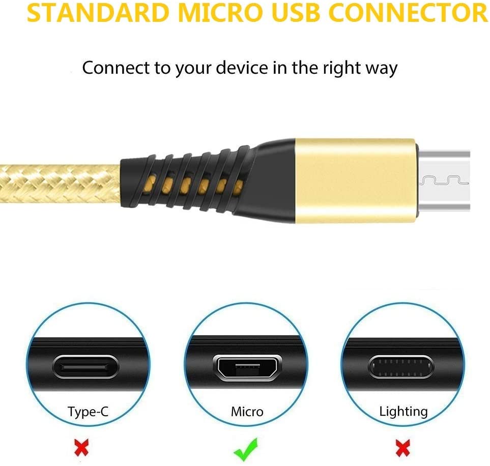 ANDTOBO Cavo micro USB per caricabatterie Android, confezione da 3 pezzi, cavo intrecciato in nylon compatibile con Galaxy S7, S6, J7, J3, J8 Edge, Note 5, Kindle, MP3, ecc., 1 m ANDTOBO Cavo micro USB per caricabatterie Android, confezione da 3 pezzi, cavo intrecciato in nylon compatibile con Galaxy S7, S6, J7, J3, J8 Edge, Note 5, Kindle, MP3, ecc., 1 m