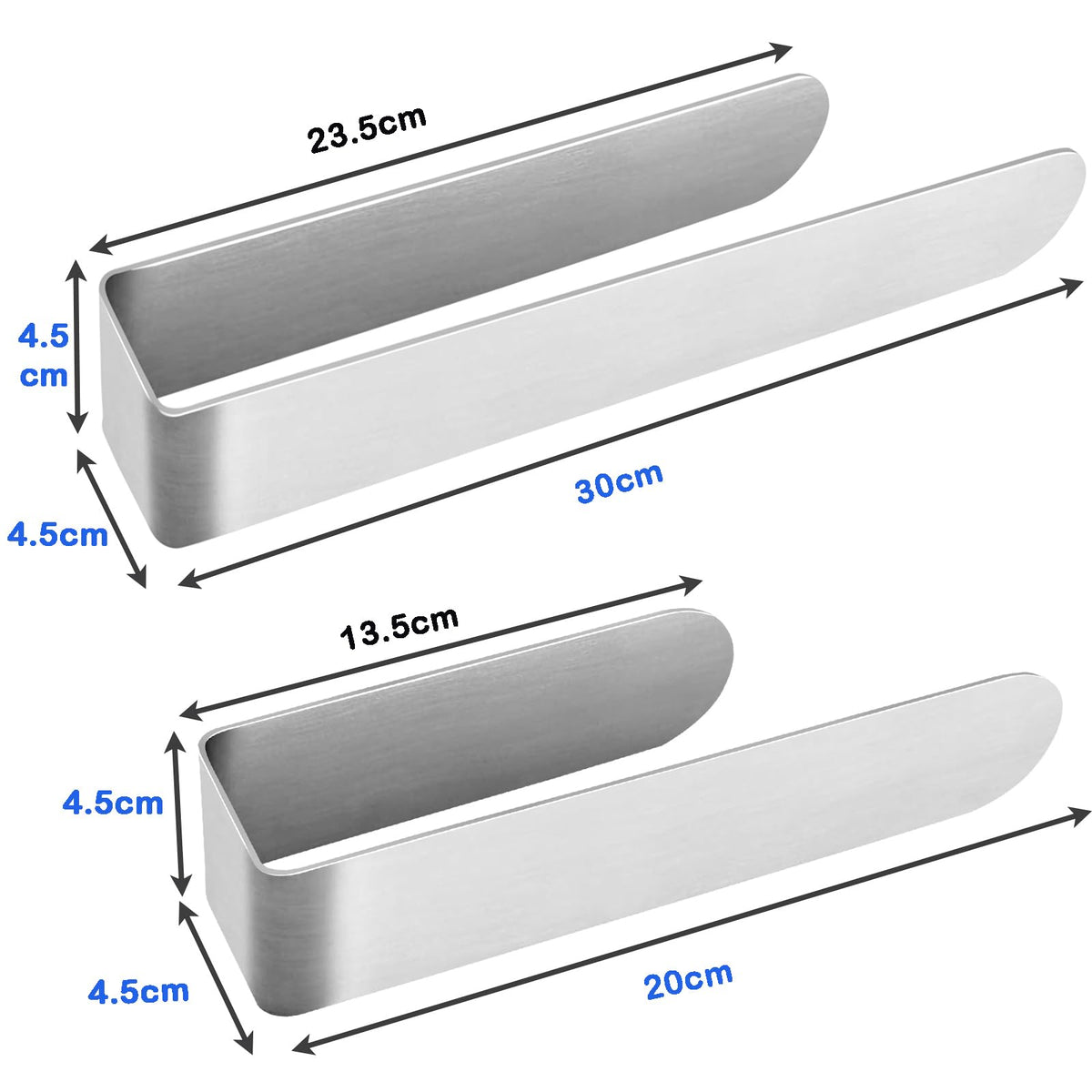 Portasciugamani Autoadesivo In Alluminio Per Bagno E Cucina - Capacità 30kg, Bianco, 50cm - Foto 12