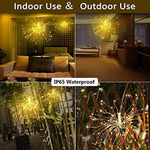 Carica l'immagine nel visualizzatore di Gallery, 2 pacchi 120 LEDs Fuochi d'Artificio Luci, luce a stringa impermeabile con...