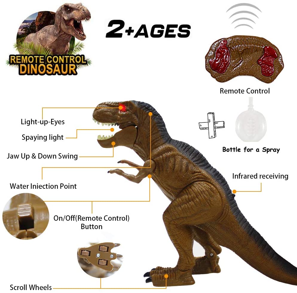 Dinosauro Telecomandato Giocattolo Elettrico LED Giocattoli di