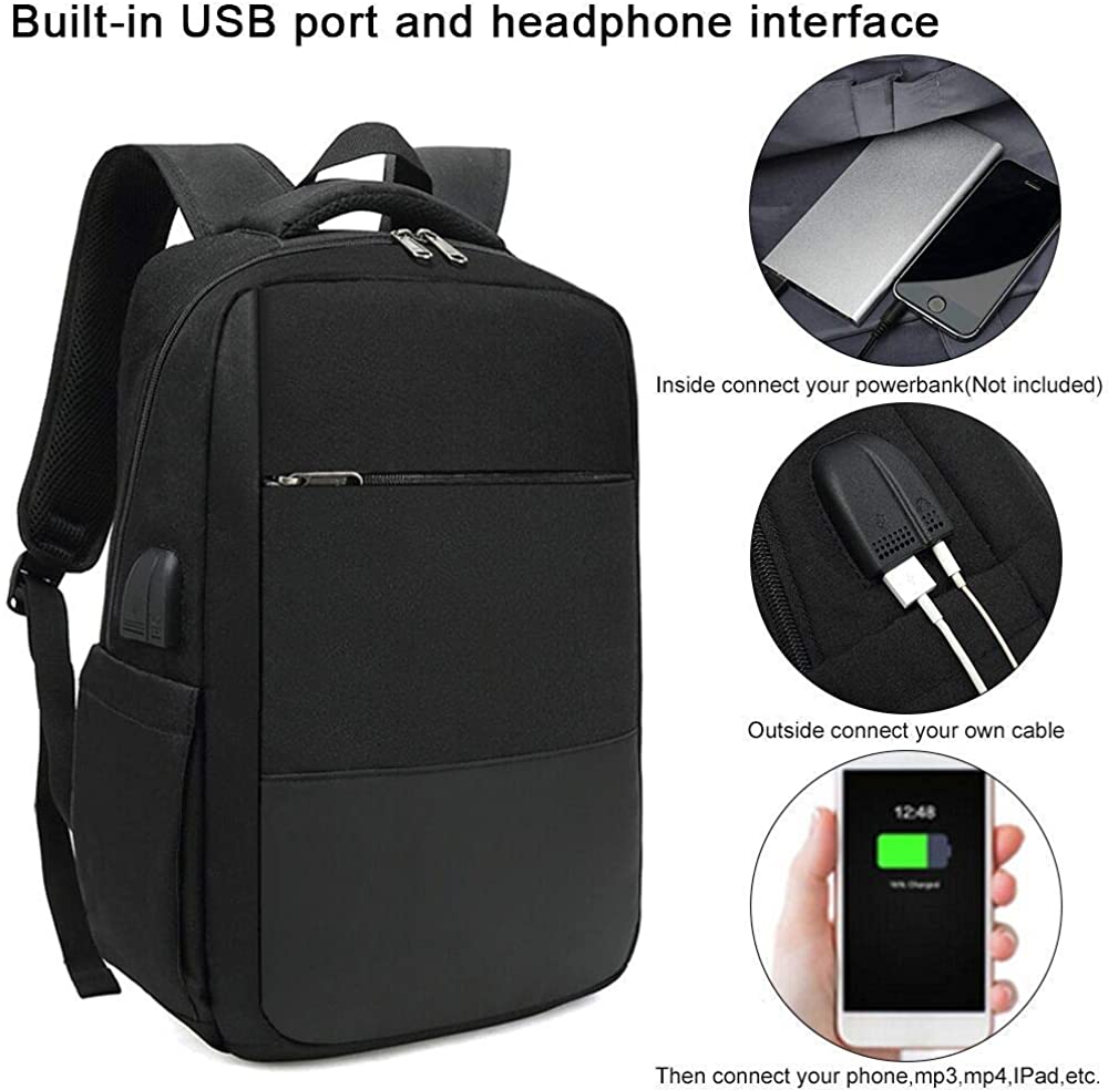 Zaino da viaggio per computer portatile, impermeabile, per scuola e scuola, per uomini e donne, adatto a notebook fino a 14 pollici Zaino da viaggio per computer portatile, impermeabile, per scuola e scuola, per uomini e donne, adatto a notebook fino a 14 pollici