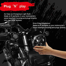 Carica l&#39;immagine nel visualizzatore di Gallery, Wisamic 5-3/4 5.75 pollice LED Headlight compatibile con Harley Davidson nera - Ilgrandebazar
