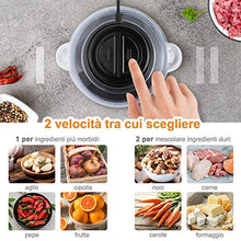 Carica l'immagine nel visualizzatore di Gallery, Yissvic Tritatutto da Cucina Elettrico, 2L 500W Elettrico...