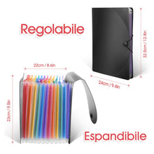 Carica l'immagine nel visualizzatore di Gallery, LOETAD Cartella Portadocumenti Soffietto Faldoni per Ufficio 12 12 tasche - Ilgrandebazar