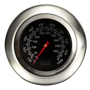 Nuzzo Tech - Barbecue Termometro Sonda Coperchio Temperatura Nero e Acciao - Ilgrandebazar