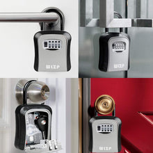 Carica l'immagine nel visualizzatore di Gallery, Cassetta di Sicurezza per Chiavi, Codice di azzeramento della cassetta di sicurezza con chiave portatile, adatto per casa, fabbrica, azienda di decorazione, regalo - 2 X portachiavi