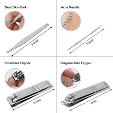 Carica l'immagine nel visualizzatore di Gallery, Miriqi 16 Pcs Pedicure Manicure Set Tagliaunghie Set,Professionale nero - Ilgrandebazar