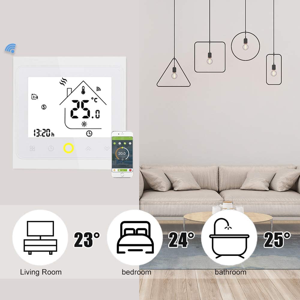 Termostato WiFi Per Caldaia A Gas – Programmabile, Compatibile Con Alexa E App TUYA