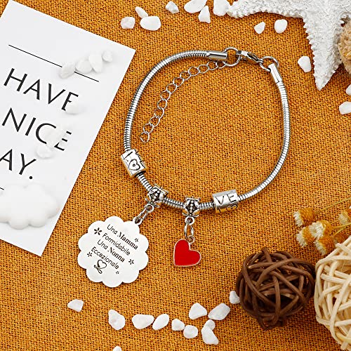 Targa Decorativa Per Nonna - Lastra Acrilica A Cuore Con Messaggio D'Amore, Idea Regalo Emozionante