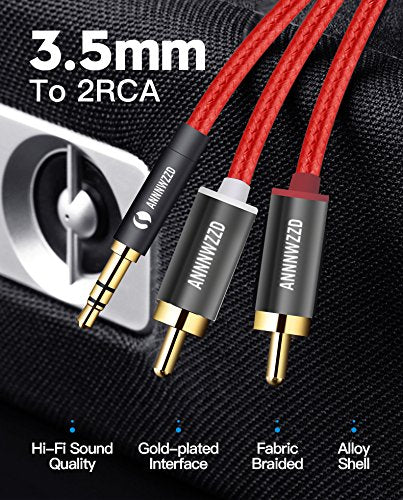 Corda Elastica 4 Mm Adattatore Jack Cavo Adattatore Da 3,5Mm A RCA,2 Jack Per Cuffie RCA Femmina A Cavo Audio Stereo Adattatore Audio Moswag Cavo Rca Jack 3.5 Femmina - Foto 11