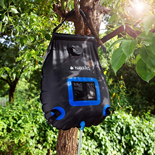 Doccia Da Campeggio Portatile Con Batteria 6000 MAh | Soffione E Secchio Pieghevole 20L | Ricarica USB-C | Per Auto, Spiaggia E Viaggi
