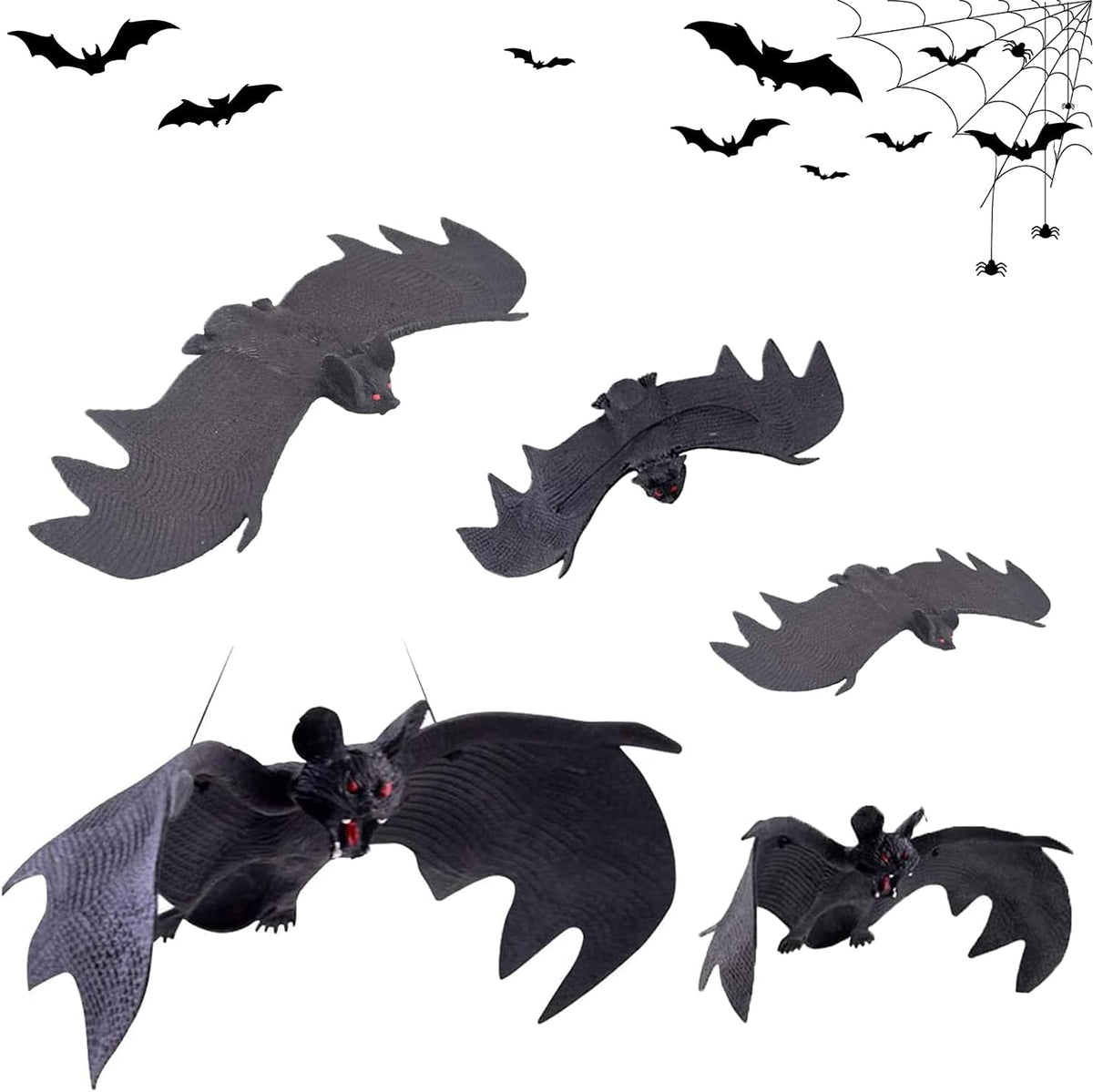 500 Adesivi Pipistrello Glitterati Per Halloween – Nero E Rosa, 3 Cm – Autoadesivi Per Decorazioni, Buste E Album