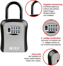 Carica l'immagine nel visualizzatore di Gallery, Cassetta di Sicurezza per Chiavi, Codice di azzeramento della cassetta di sicurezza con chiave portatile, adatto per casa, fabbrica, azienda di decorazione, regalo - 2 X portachiavi
