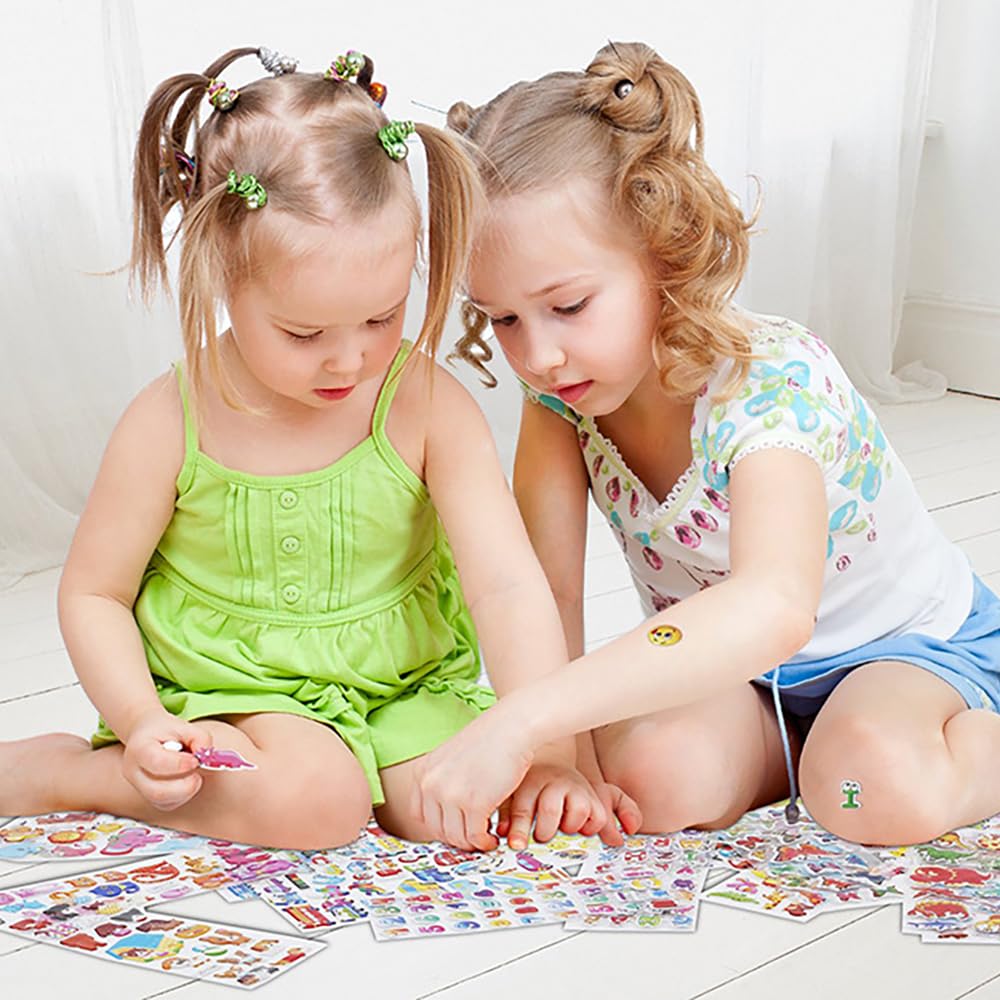 Adesivi Bambini 3D - 450+ Sticker Removibili Per Decorare, 18 Fogli Tematici - Foto 2