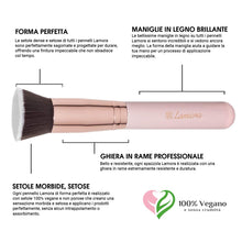 Carica l'immagine nel visualizzatore di Gallery, Pennelli Make Up Kabuki Fondotinta (Oro Rosa) Oro Rosa - Ilgrandebazar
