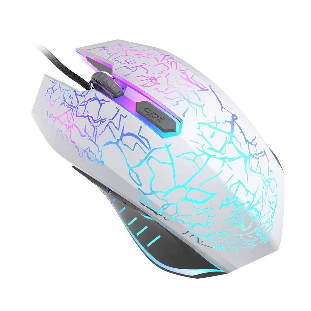 ENHANCE Voltaic 2 Gaming Mouse - Per PC con 7 Pulsanti Programmabili, 7000 DPI, Sensore Ottico Preciso, Design Ergonomico con Circuiti Luminosi - Software Incluso per Personalizzazione Completa