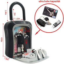 Carica l'immagine nel visualizzatore di Gallery, Cassetta di Sicurezza per Chiavi, Codice di azzeramento della cassetta di sicurezza con chiave portatile, adatto per casa, fabbrica, azienda di decorazione, regalo - 2 X portachiavi