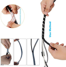 Carica l'immagine nel visualizzatore di Gallery, Asiv Tubo Raccogli Cavi, Diametro 9-35mm, 10 Metri, Nero 12mm - Ilgrandebazar