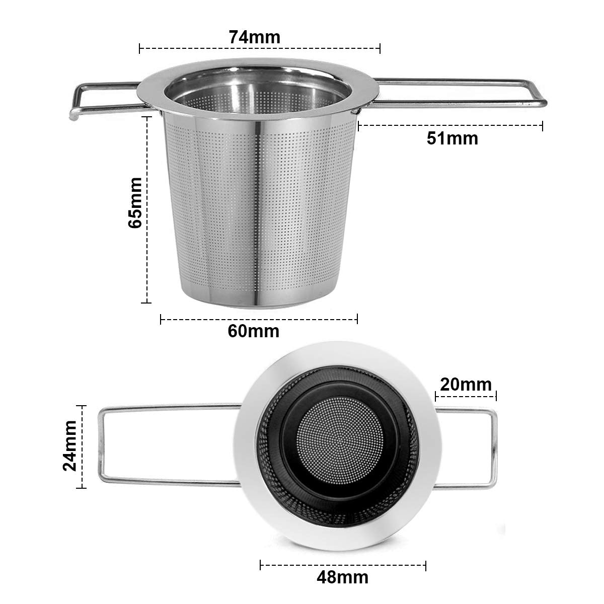 Filtro Per Tè A Sfera In Acciaio Inox - Ø8cm X 19cm, Per Tisane E Spezie, Lavabile - Foto 6