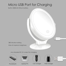 Carica l'immagine nel visualizzatore di Gallery, Aesfee 7X Specchio Ingranditore per Trucco con Luce LED, Bianco - Ilgrandebazar