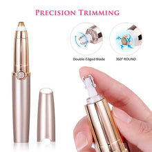 Carica l'immagine nel visualizzatore di Gallery, Epilatore Sopracciglia Donna, Flawless Indolore Brows Trimmer, LED x1., Oro - Ilgrandebazar
