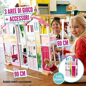 Barbie-la Casa di Malibu per Bambole con Accessori e Colori Vivaci,... - Ilgrandebazar