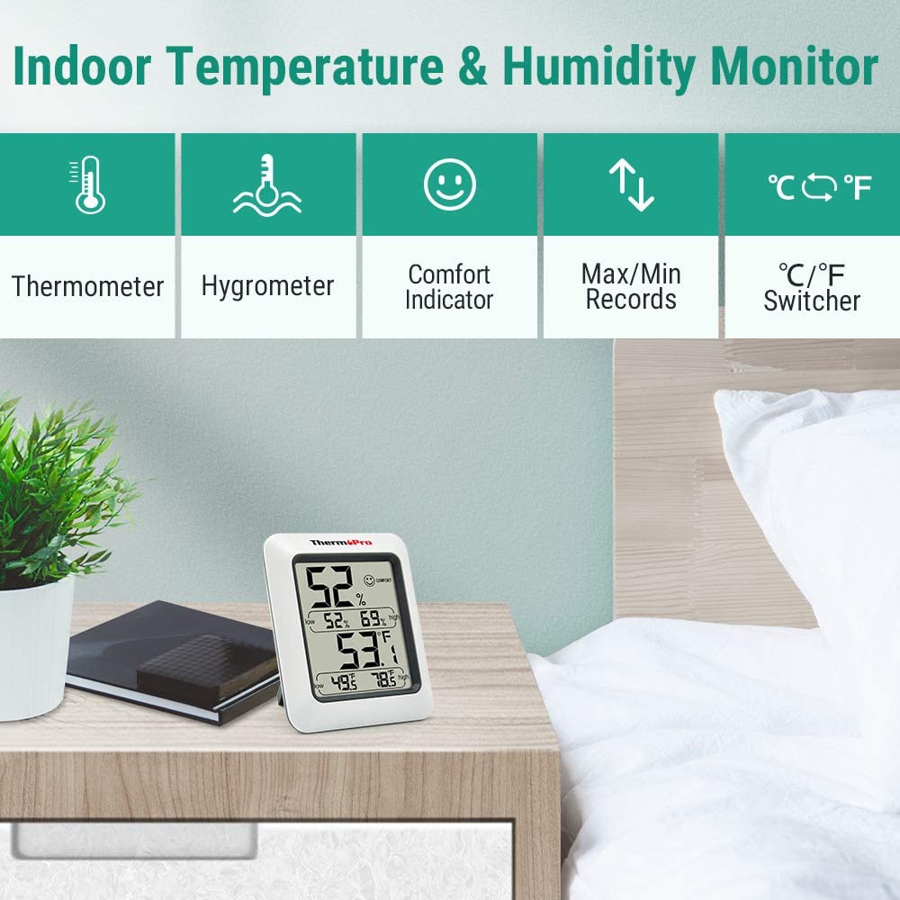ThermoPro TP50 Termometro Igrometro Digitale per Ambiente Misuratore d –