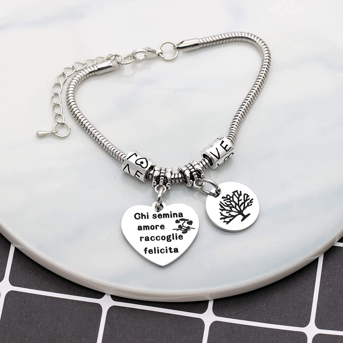Angelra Braccialetti Donna Bracciale Acciaio Ciondolo con Incisone Regolabile Regali di Ispirazione Qualunque Cosa tu possa fare o sognare di fare,incominciala Angelra Braccialetti Donna Bracciale Acciaio Ciondolo con Incisone Regolabile Regali di Ispirazione Qualunque Cosa tu possa fare o sognare di fare,incominciala