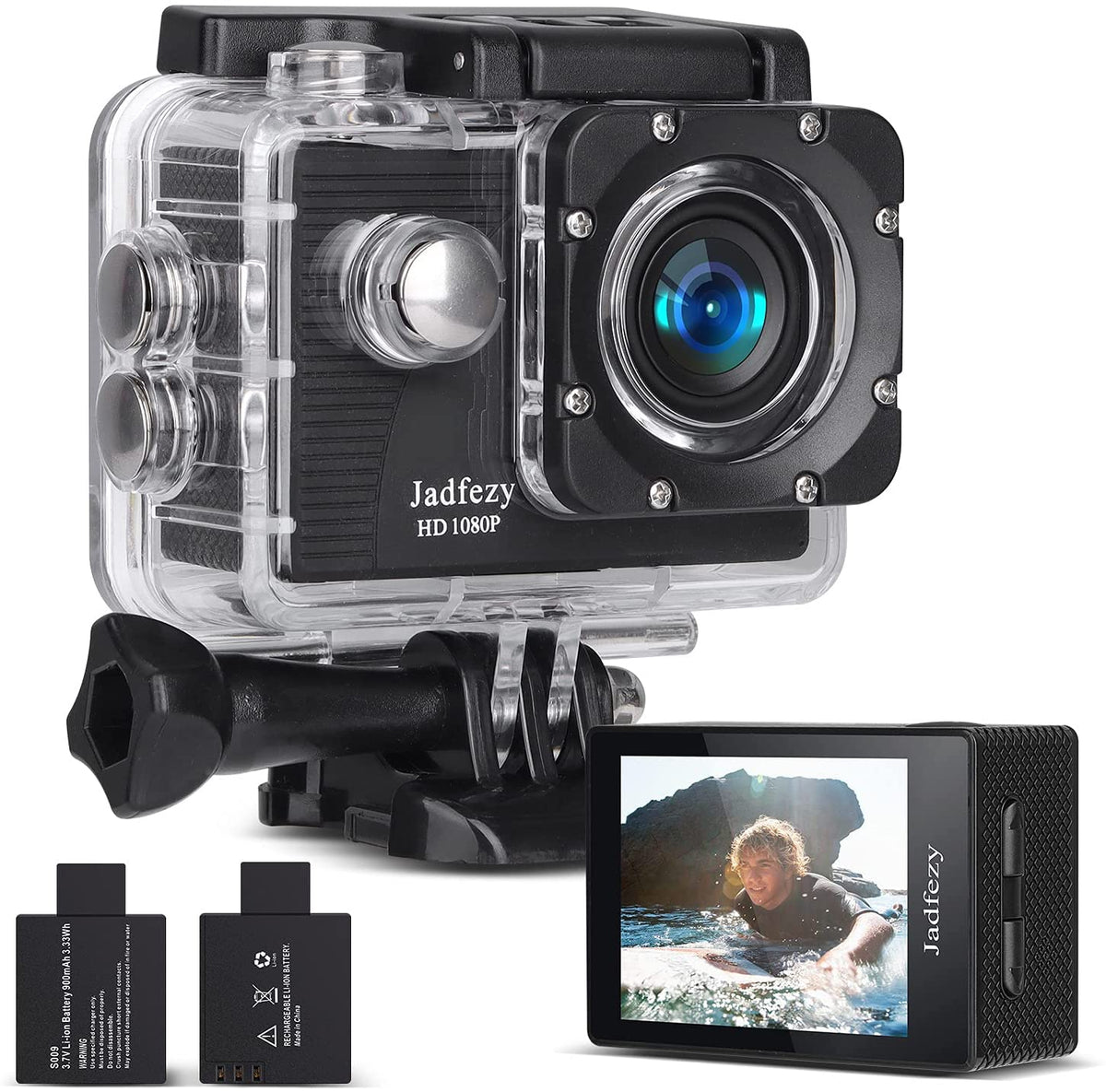 Xilecam Action Cam 4K/30FPS – Subacquea 30m, WiFi, 170°, 2 Batterie 1350mAh, Kit Accessori Per Sport Estremi