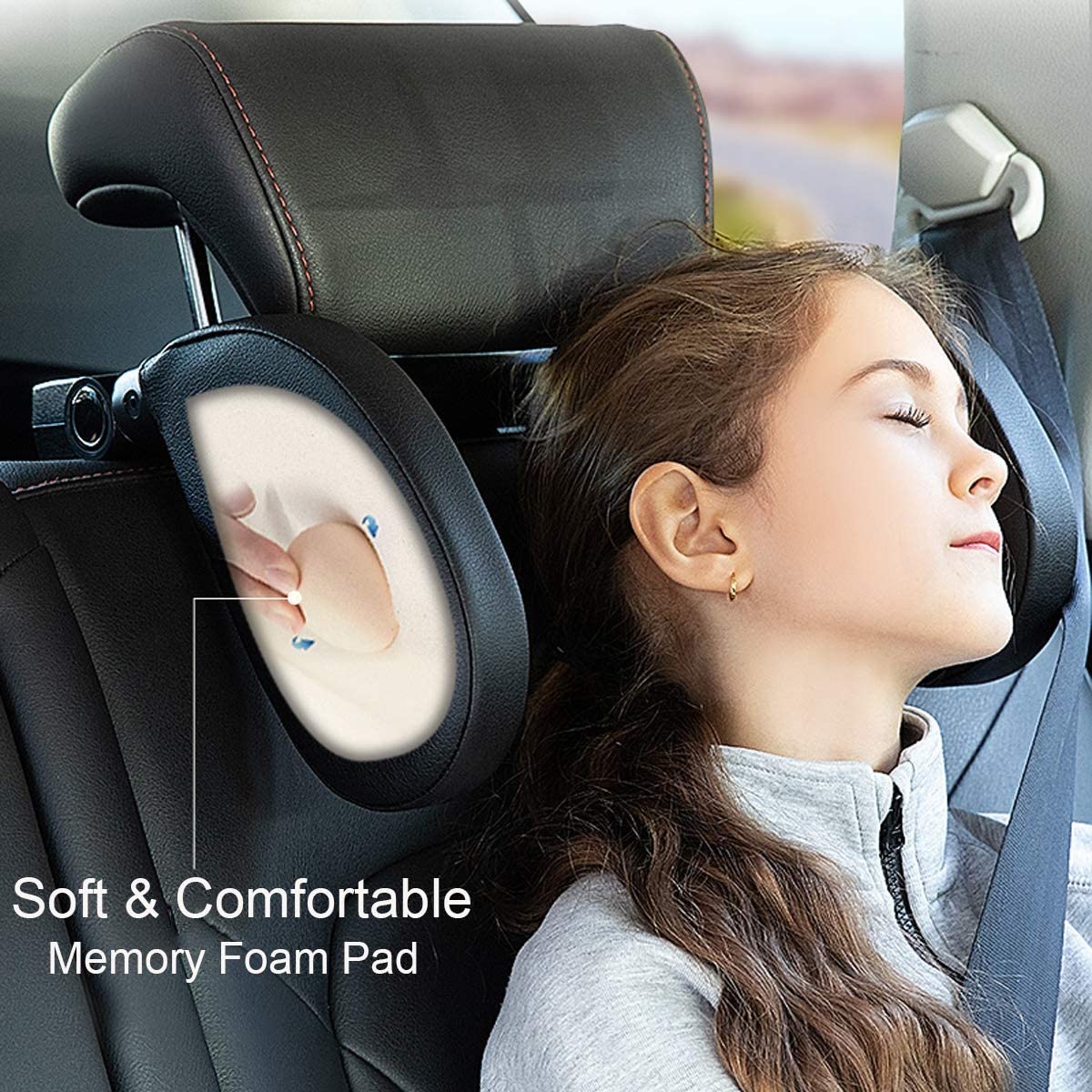 Cuscino da Viaggio per Seggiolino Auto per Bambini a Forma di H,Supporto per la Testa Che Dorme in Auto,Cuscino per Seggiolino Auto Bambini,Migliora Il Comfort del Corpo e della Testa (Dinosaur