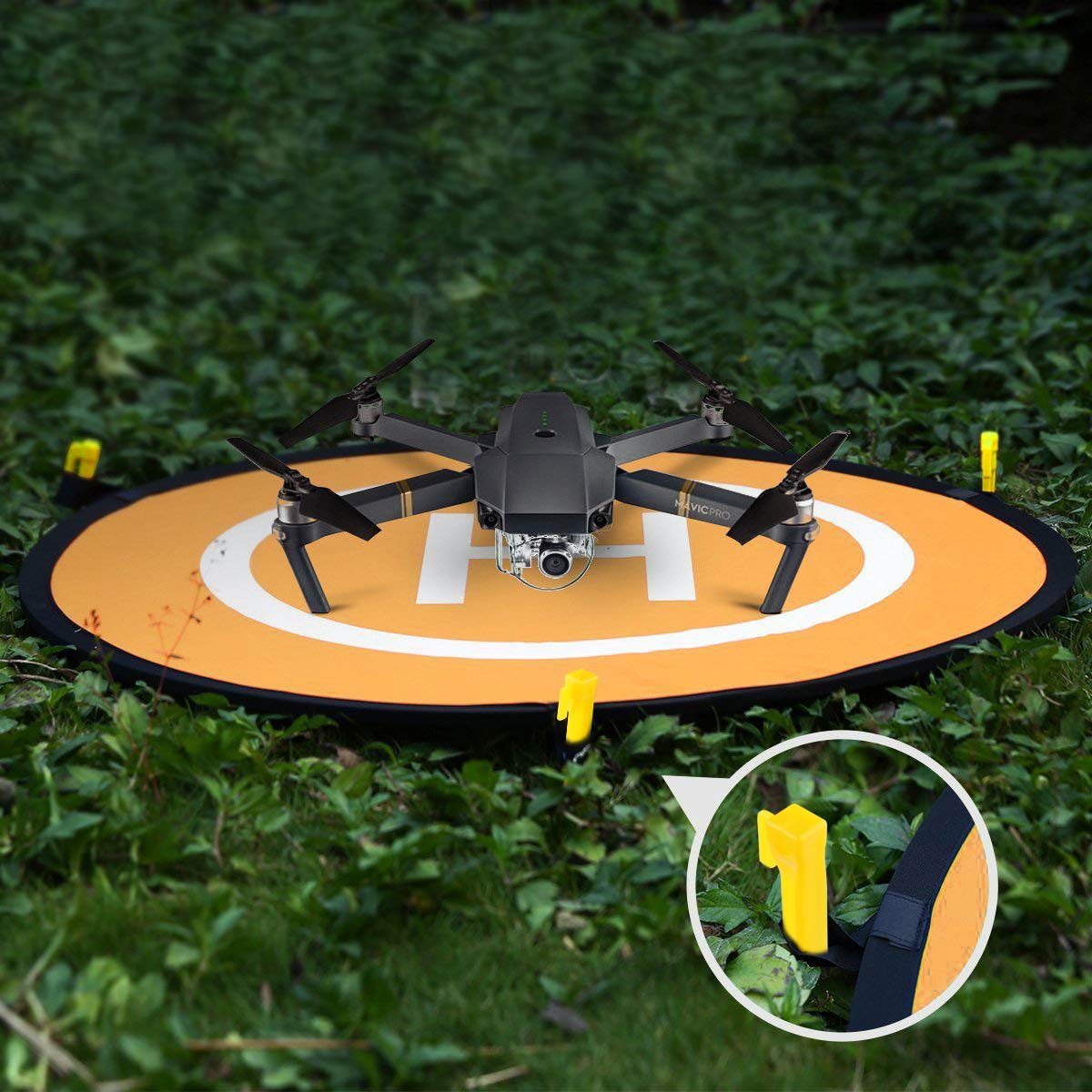 YAODHAOD Drone Landing Pad, 54CM Universale Portatile Luminoso Impermeabile Pieghevole Per RC Drone DJI Air 2S/Mavic Mini 2/Mavic Air 2/Mavic 2 PRO/Zoom/FIMI X8SE/DJI FPV Drone - Foto 10