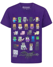 Carica l&#39;immagine nel visualizzatore di Gallery, Minecraft Sprites Ragazzi T-Shirt (Viola, 7-8 Years) - Ilgrandebazar