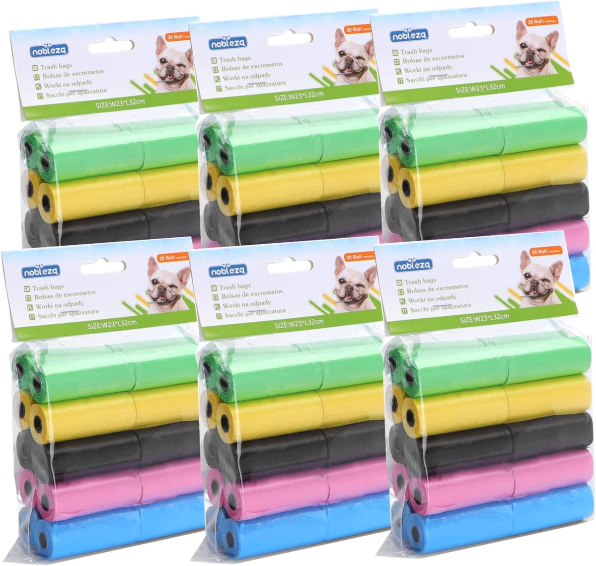 Sacchetti Per Bisogni Cane NOBLEZA | 300 Pezzi Extra Spessi 8 Micron | A Prova Di Perdite E Odori | Con Tecnologia Anti-odore - Foto 1